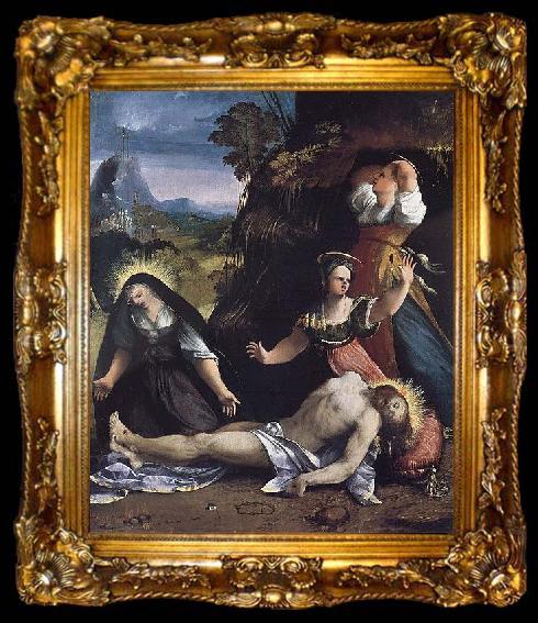 framed  Dosso Dossi Lamentation over the Body of Christ by Dosso Dossi, ta009-2